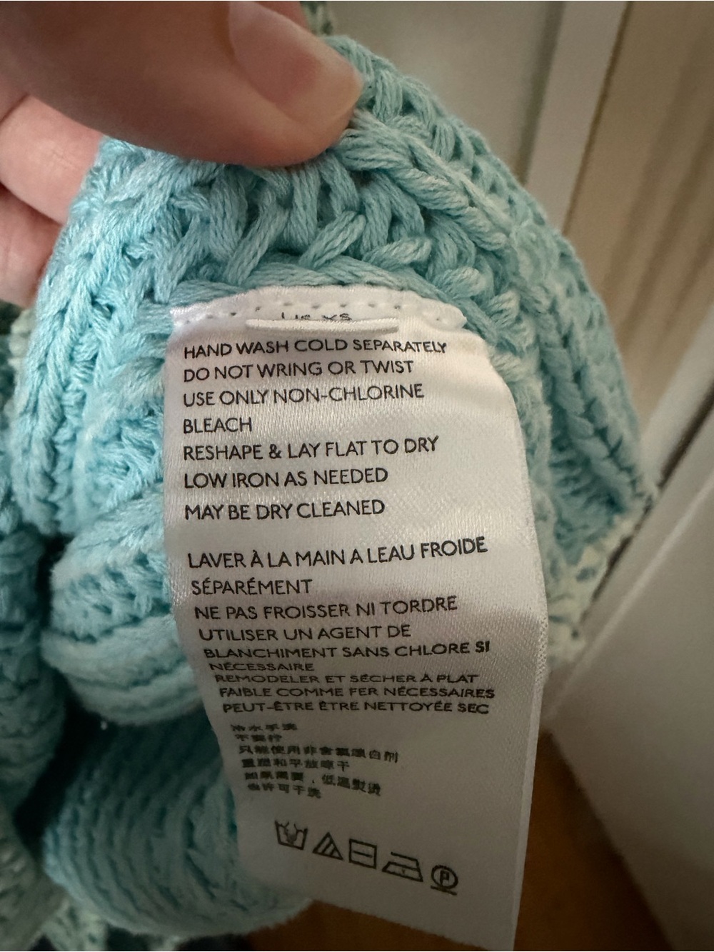 Free People Light Blue Chunky Knit Women's Sweater - Picture 7 of 8